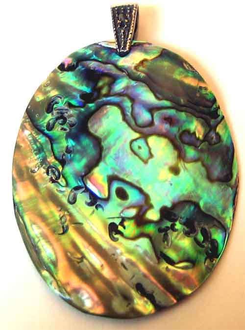 Sterling Silver, marcasite and Shell Pendant