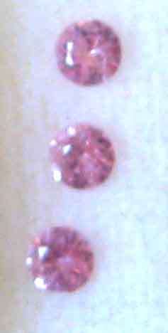 1 lot, 3 pc Pink Sapphires ,T. w 0.33 cts.