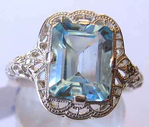 Lovely- 925 Sterling Silver and  Sky Blue Topaz  Ring.