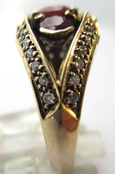 Genuine Rubies and Diamonds in  9ct Yellow  Gold Ring