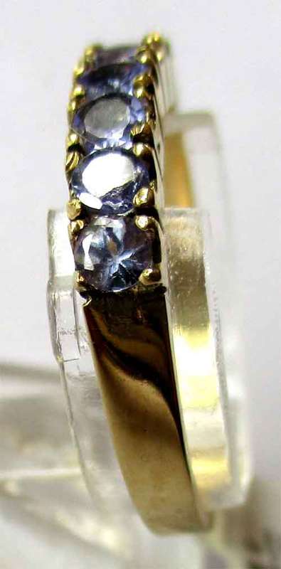 18 ct Solid Yellow Gold and Genuine Tanzanite Ring