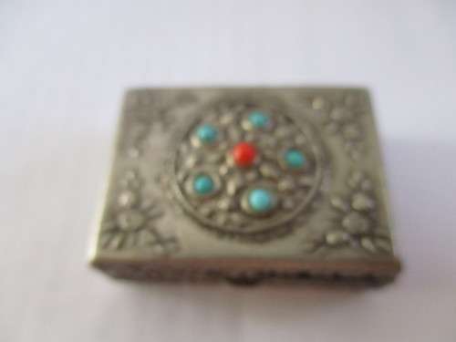 An Ornated Silver Lidded Box- 21.54 grams