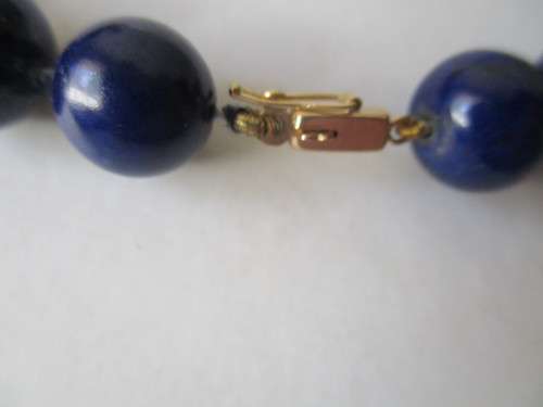 Genuine Lapis Lazuli Necklace & 14 ct Gold Clasp and Spaces