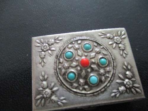 An Ornated Silver Lidded Box- 21.54 grams