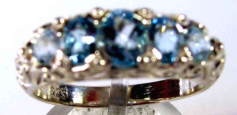 Beautiful Silver and Blue Topaz Ring