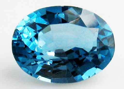 8.00 x 6.00 mm Oval Faceted cut  " London " Blue Topaz 1.98 ct.