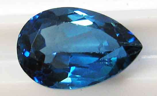 11.70 x 8.00 mm Pear cut "London " Blue Topaz 3.78 ct.