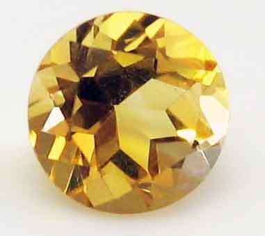 7.00 mm Round cut Citrine 1.15 ct.