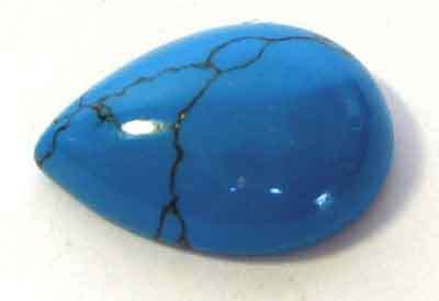 14.00 x 10.00 mm Pear Cab Turquoise 3.68 ct.