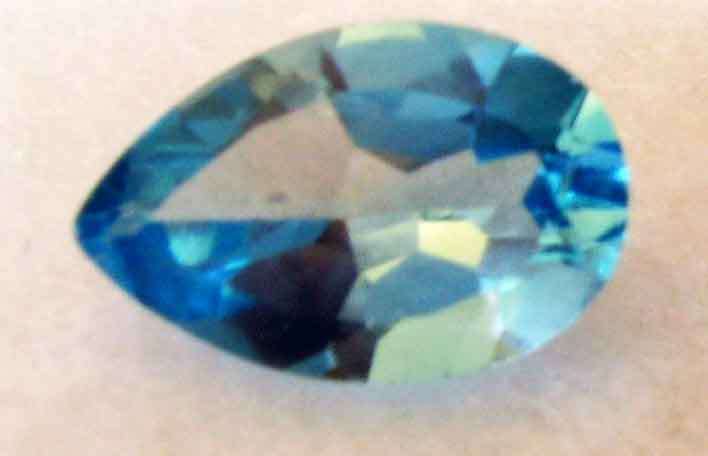 5.10 x 8.00 mm Pear cut  baby Blue Topaz 1.00 ct.