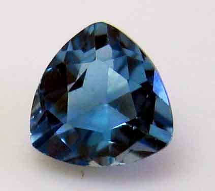 7.00 mm Trillion cut " London ' Blue Topaz 1.33 ct.