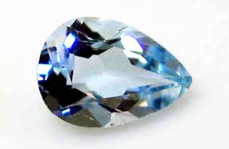 7.20 x 5.00 mm Pear Faceted cut Aquamarine 0.57 ct.