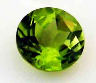 Good quality  6.00 mm round cut Peridot 1.07 ct.