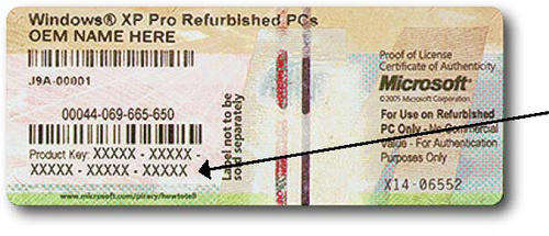 WINDOWS XP COA FOR REFURBISHED PC'S - X2 - FREE POSTAGE