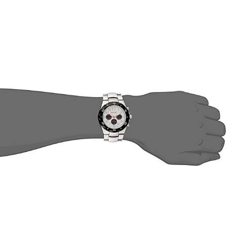 Genuine!!! August Steiner Men's Silver  Swiss Quartz Watch with White Dial and Silver Bracelet