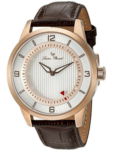**RRP R7330.92**LUCIEN PICCARD® SWISS LEGEND BROWN LEATHER BAND CASUAL WATCH W/ BOX & MANUAL