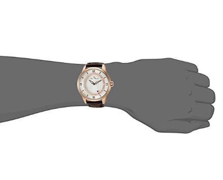 **RRP R7330.92**LUCIEN PICCARD® SWISS LEGEND BROWN LEATHER BAND CASUAL WATCH W/ BOX & MANUAL
