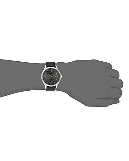 AKRIBOS XXIV® MEN'SROUND SILVER DIAL THREE HAND QUARTZ STAINLESS STEEL STRAP WATCH W/ BOX & MANUAL