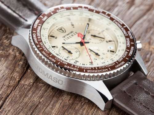 DETOMASO® ITALIA FIRENZE WORLD GP CHRONO HEIDFELD TEAM WATCH W. BOX, PAPERS, FULLY LOADED!!