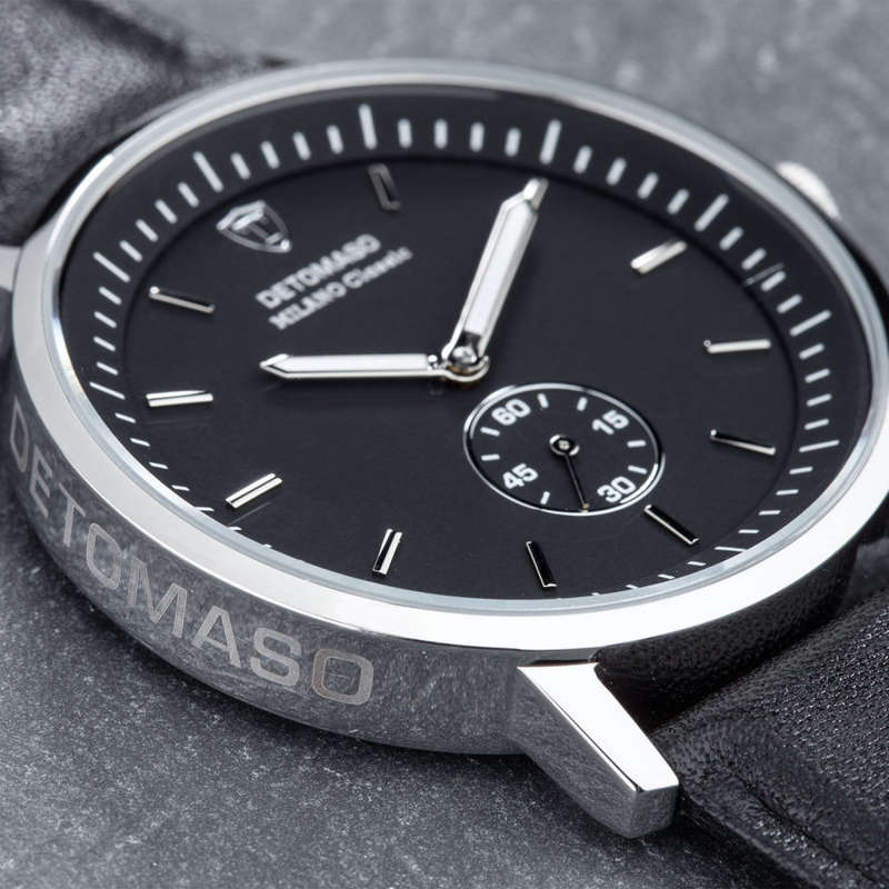 *RRP R7,499.99* DETOMASO® MILANO CLASSIC MEN'S STAINLESS STEEL WATCH W/ QUICK RELEASE LEATHER STRAP