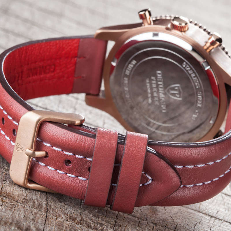 I RRP R7,499.99 I DETOMASO® MEN'S FIRENZE CHRONOGRAPH ANALOG DISPLAY JAPANESE QUARTZ RED  WATCH