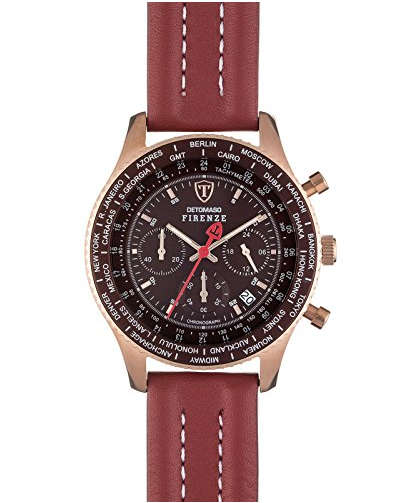 I RRP R7,499.99 I DETOMASO® MEN'S FIRENZE CHRONOGRAPH ANALOG DISPLAY JAPANESE QUARTZ RED  WATCH