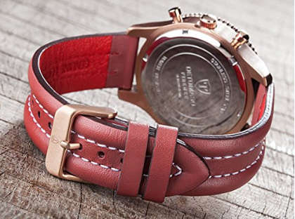 I RRP R7,499.99 I DETOMASO® MEN'S FIRENZE CHRONOGRAPH ANALOG DISPLAY JAPANESE QUARTZ RED  WATCH