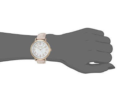 **GENUINE** NINE WEST® WOMEN'S EASY TO READ ROSE GOLD-TONE AND BLUSH PINK LEATHER STRAP WATCH_NWT