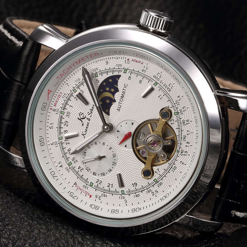 KRONEN & SOHNE Moonphase Skeleton Tourbillon Chrono Watch BRAND NEW w/ BOX, PAPERS