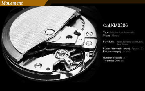 -I GENUINE I- KRONEN&SÖHNE Automatic Mechanical Date Day ROSE DIAL   6 Hands Sport Men Leather Watch