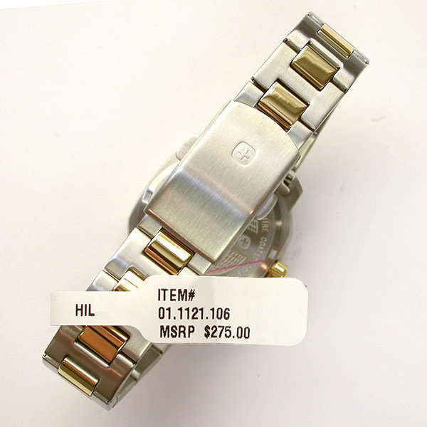 $275 SWISS MILITARY I WENGER I SILVER DIAL 33MM GP/SS TT 100M WR EDGE WATCH- 3 YEAR WARRANTY