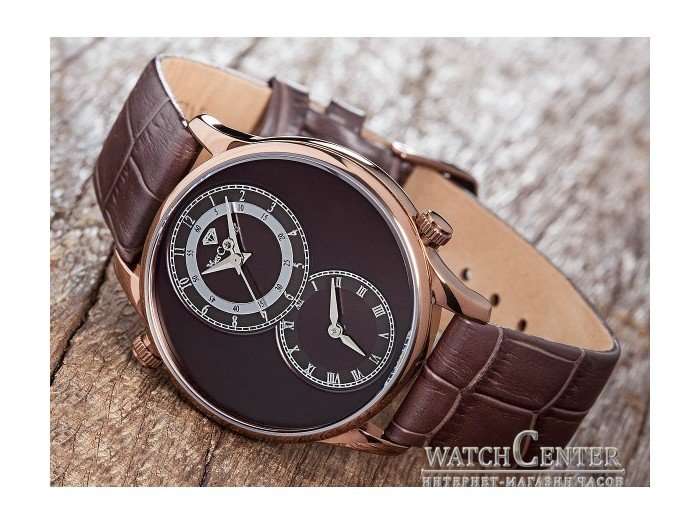 LATE ENTRY ! I GENUINE I EXCLUSIVE I UNISEX I YVES CAMANI LOISON Dual Time Brown/Brown Leather watch