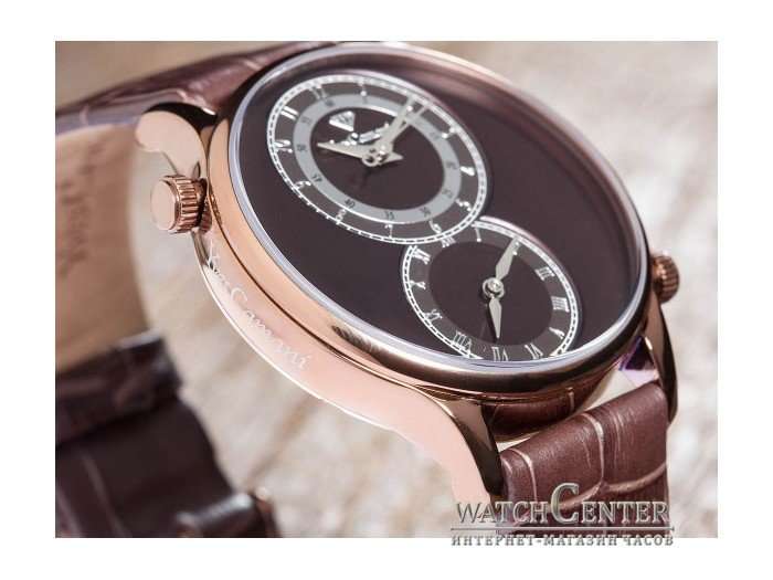 LATE ENTRY ! I GENUINE I EXCLUSIVE I UNISEX I YVES CAMANI LOISON Dual Time Brown/Brown Leather watch
