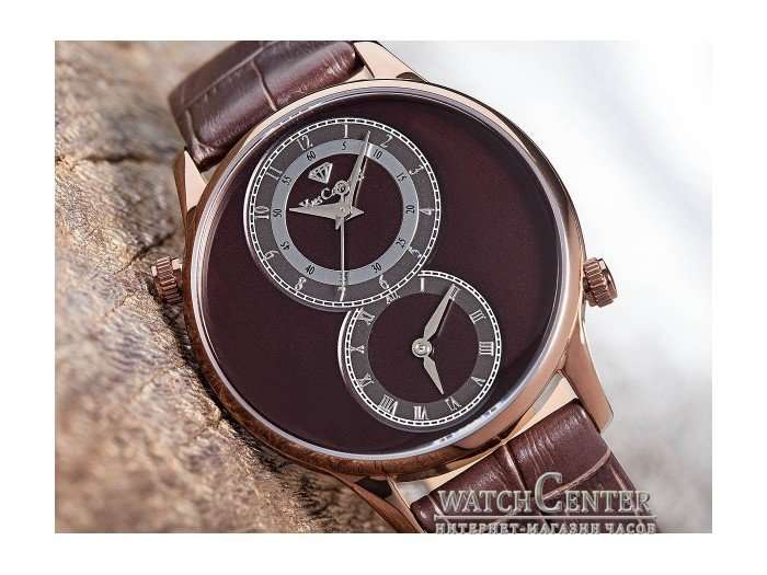 LATE ENTRY ! I GENUINE I EXCLUSIVE I UNISEX I YVES CAMANI LOISON Dual Time Brown/Brown Leather watch