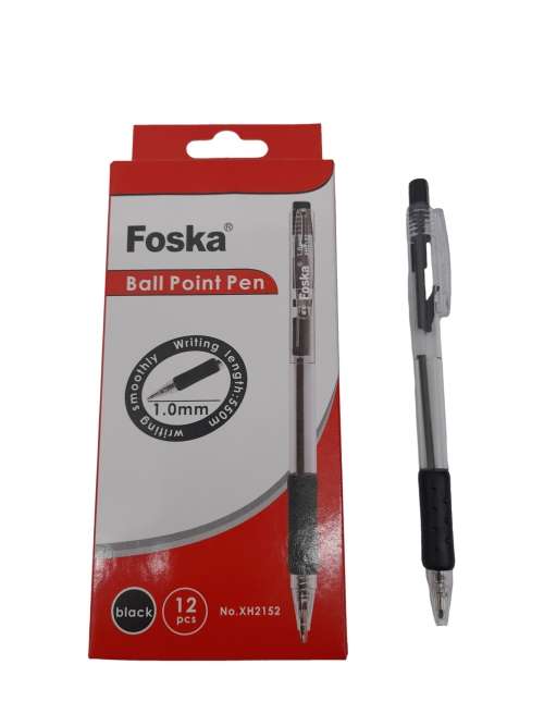 Ball Point Pens Foska XH2152 Black (Box of 12)