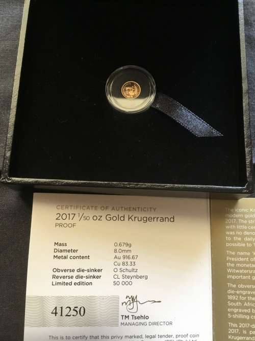 2017 1/50 ounce Krugerrand