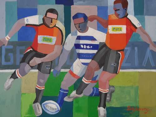 THE GAME - An original painting by Liz Fitzhenry