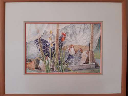FOWLS - An original painting by Liz Fitzhenry