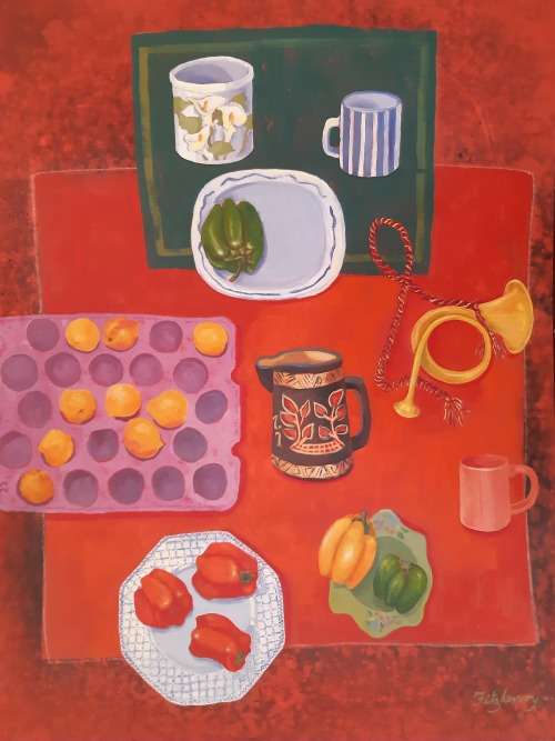 GOOD LIVING - An original painting by Liz Fitzhenry