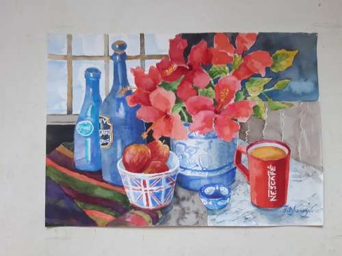 RED, WHITE and BLUE - An original painting by Liz Fitzhenry