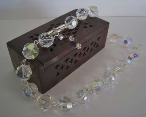 Necklace with Vintage AB Crystals