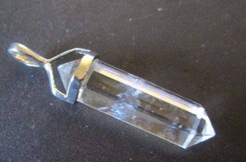 Double-terminated Clear Quartz pendant.