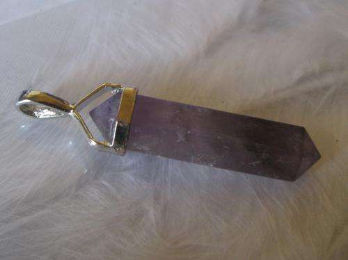 Double-terminated Amethyst pendant