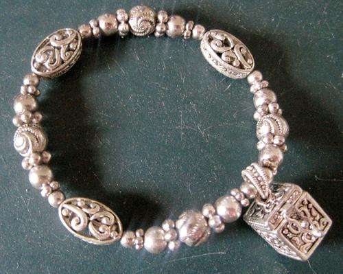 Delightful Tibetan silver bracelet with wish box/prayer box