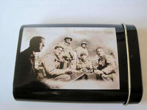 "Saving Private Ryan' cigarette tin.