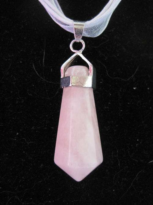 Gorgeous Rose Quartz pendulum pendant.