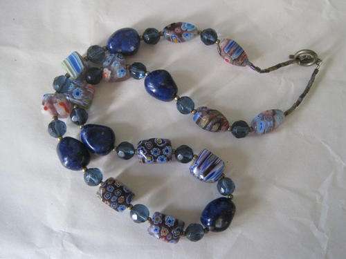 Stunning millefiore beads with blue!!!
