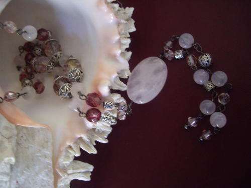 Rose quartz crystal