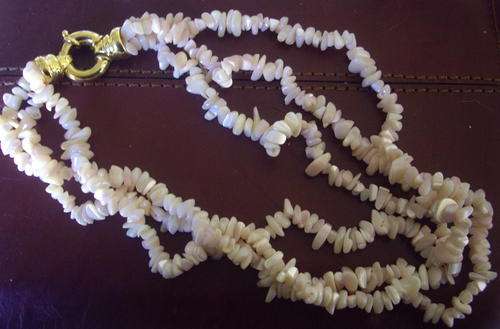Triple-strand shelly necklace - double it for a chunky bracelet!!!
