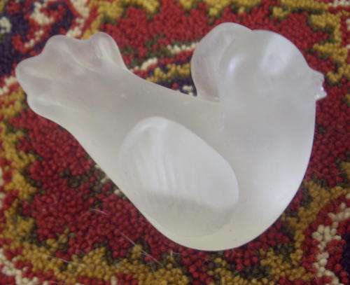 Darling Frosted Glass Bird!